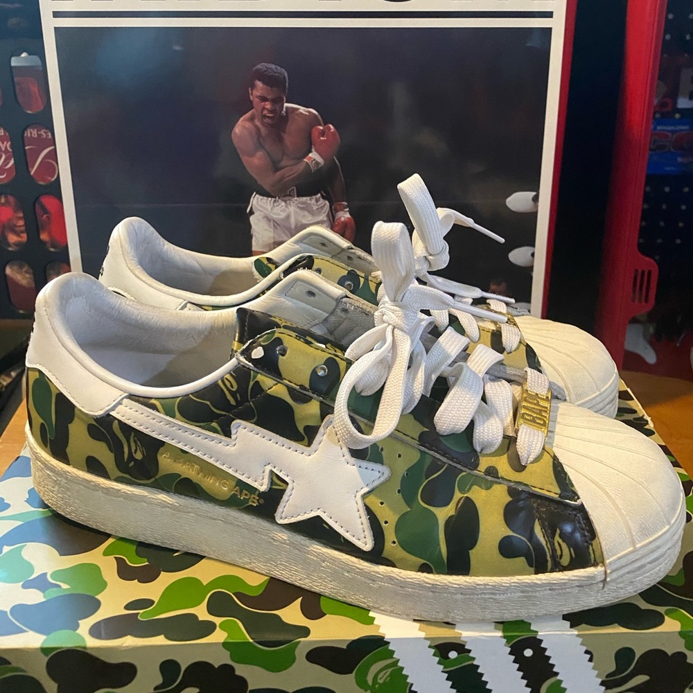Adidas x Bape sz 7.5 great condition Og all